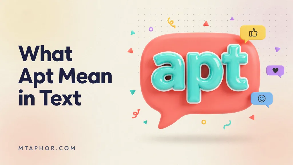What Apt Mean in Text