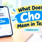 What Does Cho Mean in Text